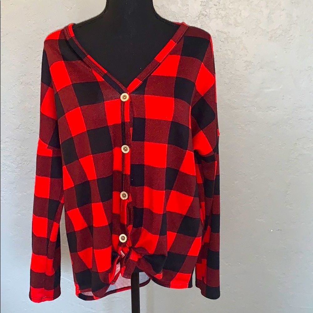 Plaid blouse